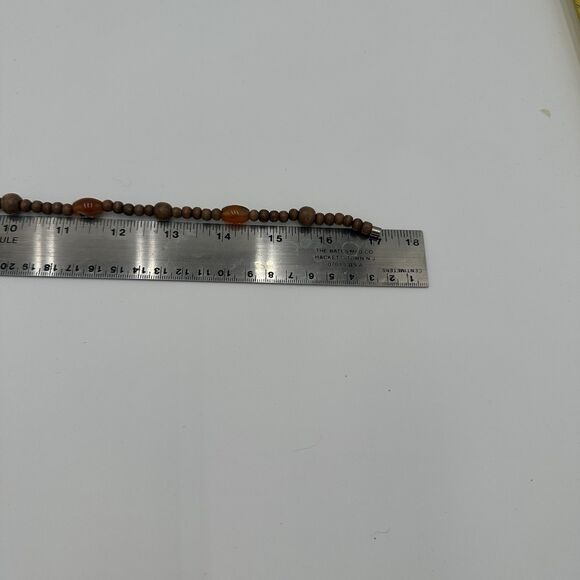 Black Market Minerals Wood Beaded Necklace Magnetic Closure 17” NEW - Picture 4 of 4